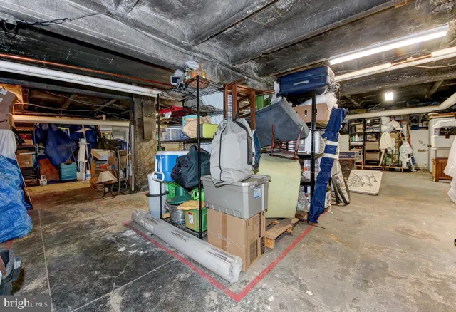 a view of storage and utility room