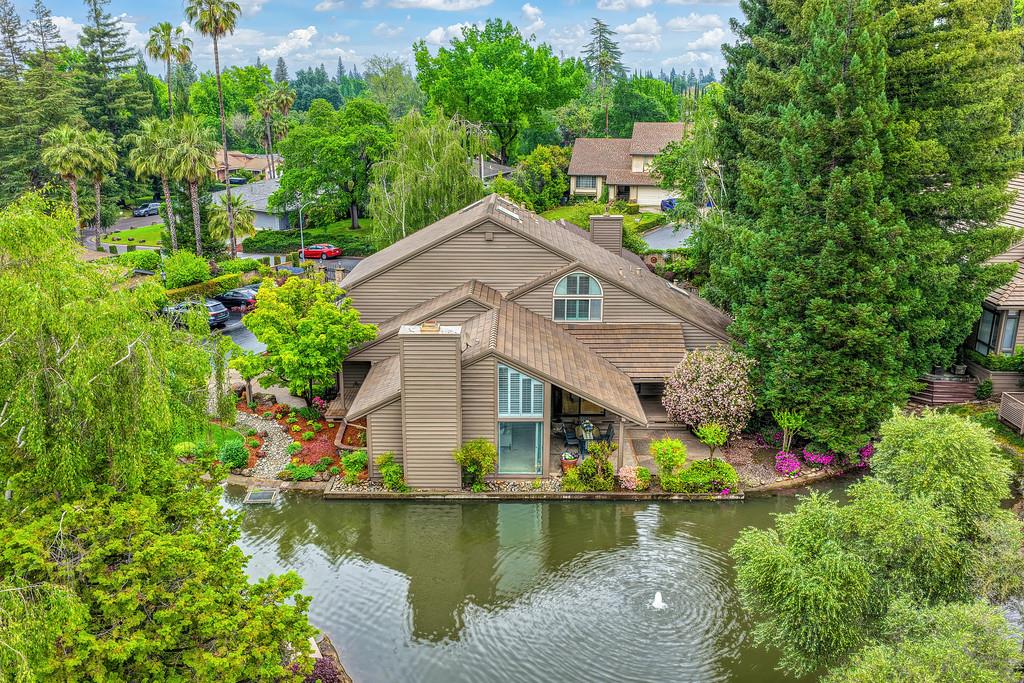 7650 Pineridge Road Fair Oaks, CA 95628 - Photo 58 of 67 a aerial view of a house with swimming pool and a yard