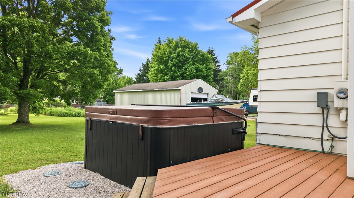 4570 Pymatuning Lake Road Andover, OH 44003 - Photo 29 of 38 Deck leads to relaxing hot tub