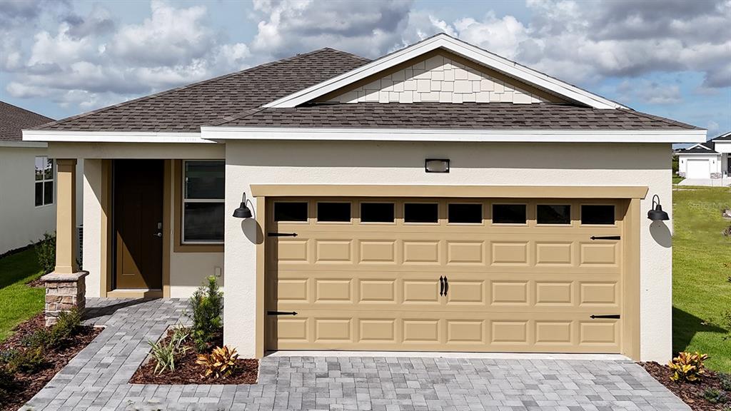 a front view of a house