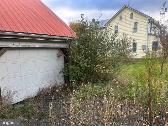 a back yard of the house