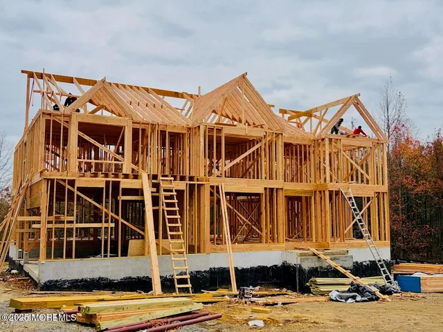 a front view of a building with street view