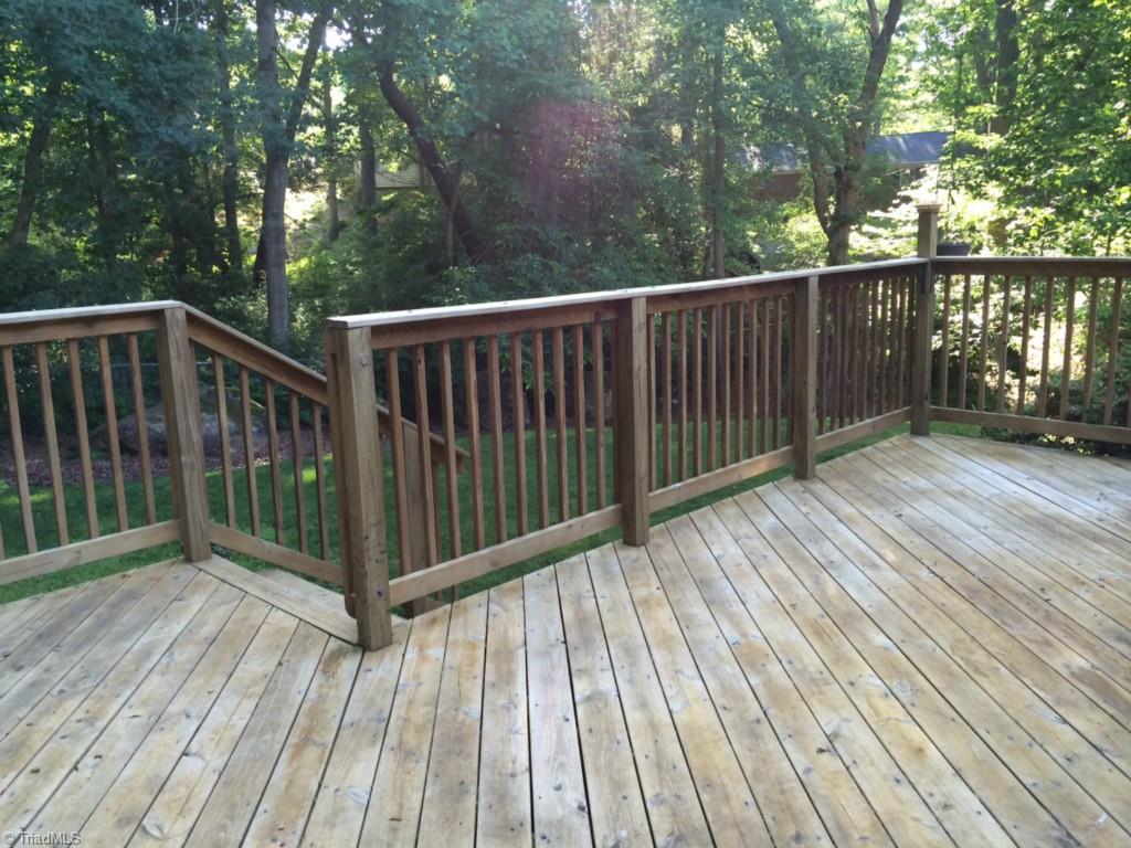 1001 Amity Road Asheboro, NC 27203 - Photo 4 of 10 Back deck overlooking backyard. Great place for morning coffee or an evening cookout.