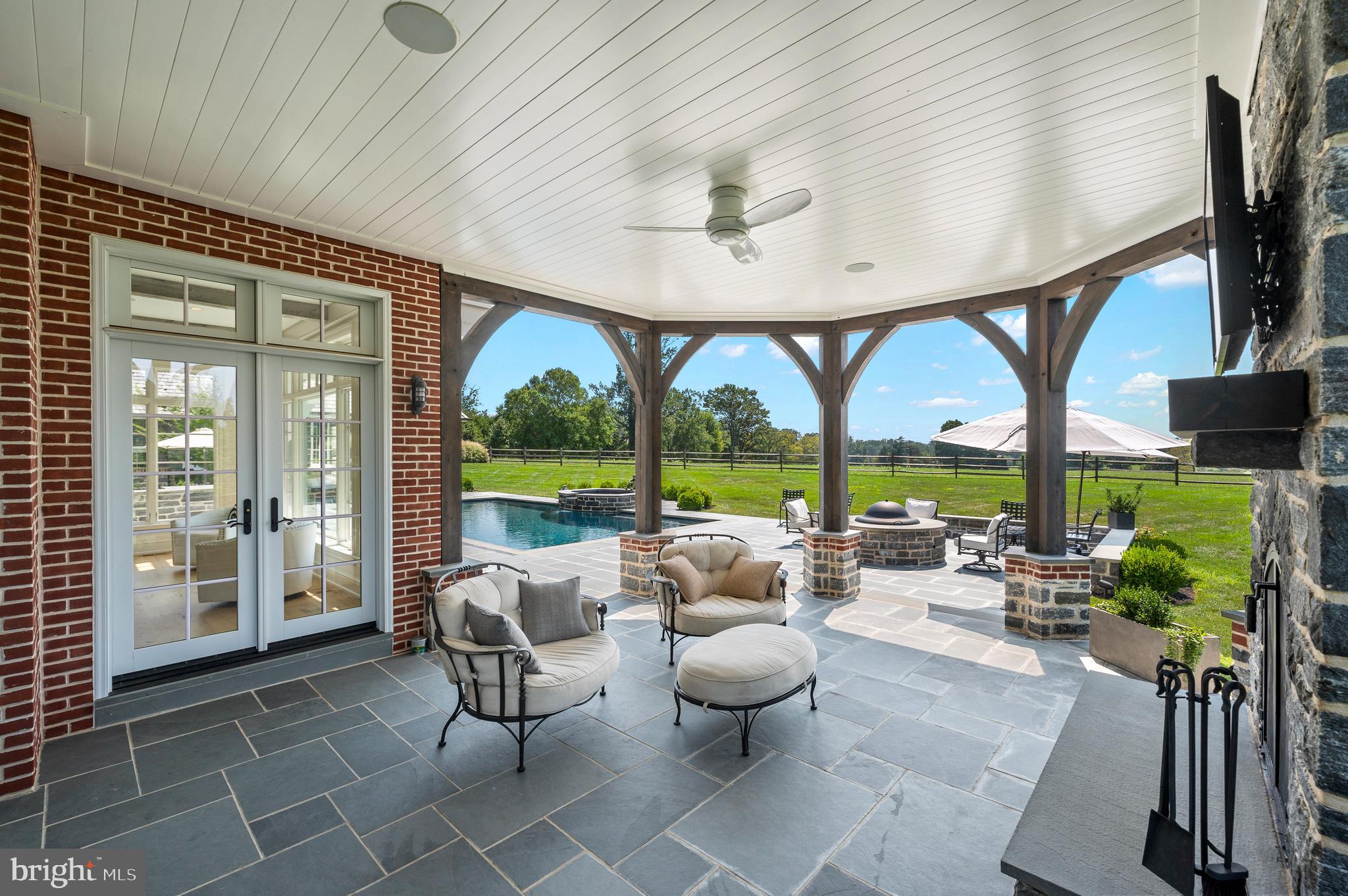 4 Ayrshire Drive Villanova, PA 19085 - Photo 15 of 96 Covered porch looking towards Upper Tower Field