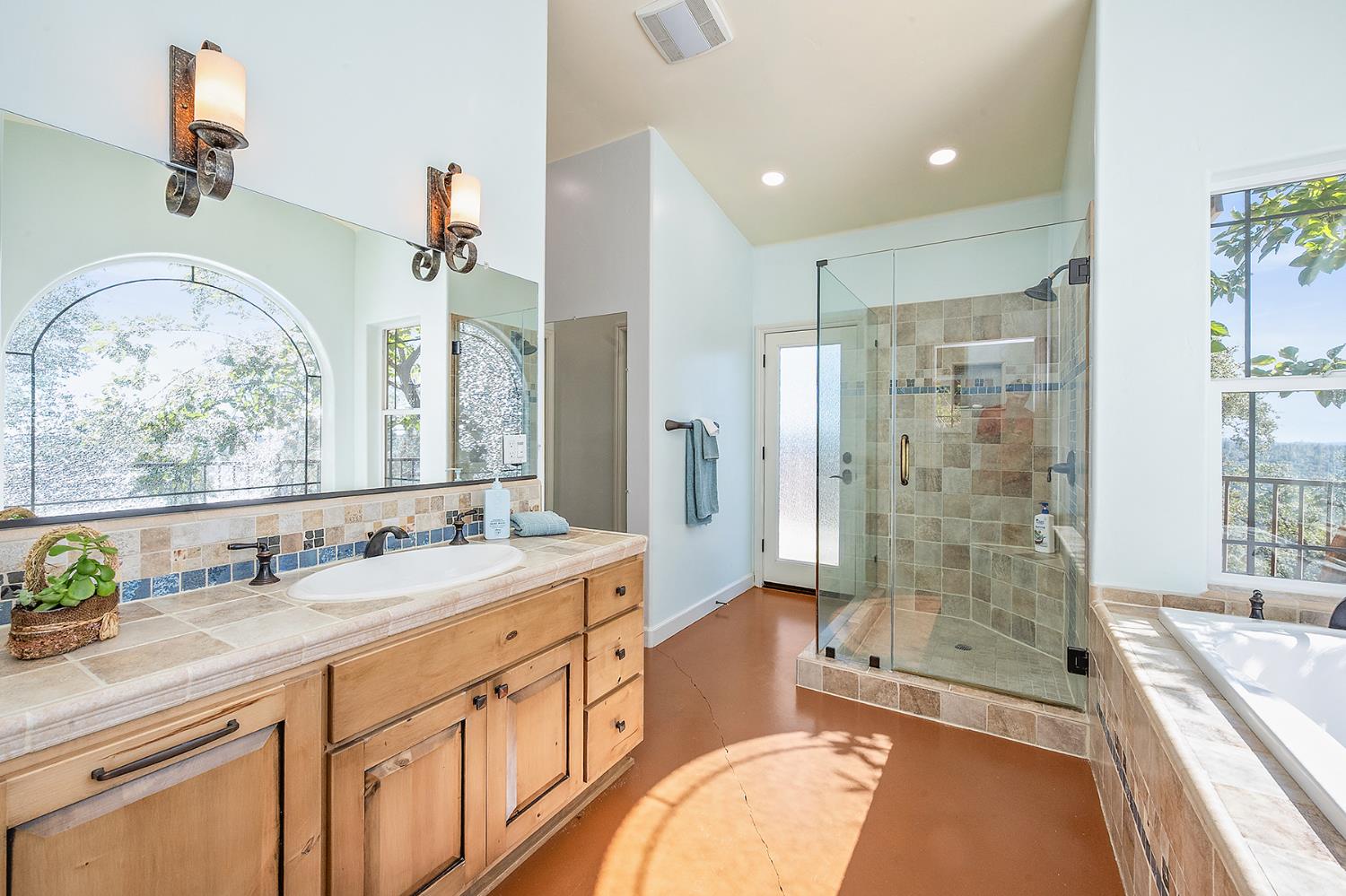 6801 Sagittarius Road Placerville, CA 95667 - Photo 22 of 46 Primary Suite Bath with outside access to Deck and Soaking Tub