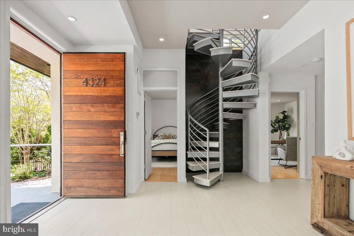 4324 Rosedale Avenue Bethesda, MD 20814 - Photo 3 of 73 Modern entryway with spiral staircase.