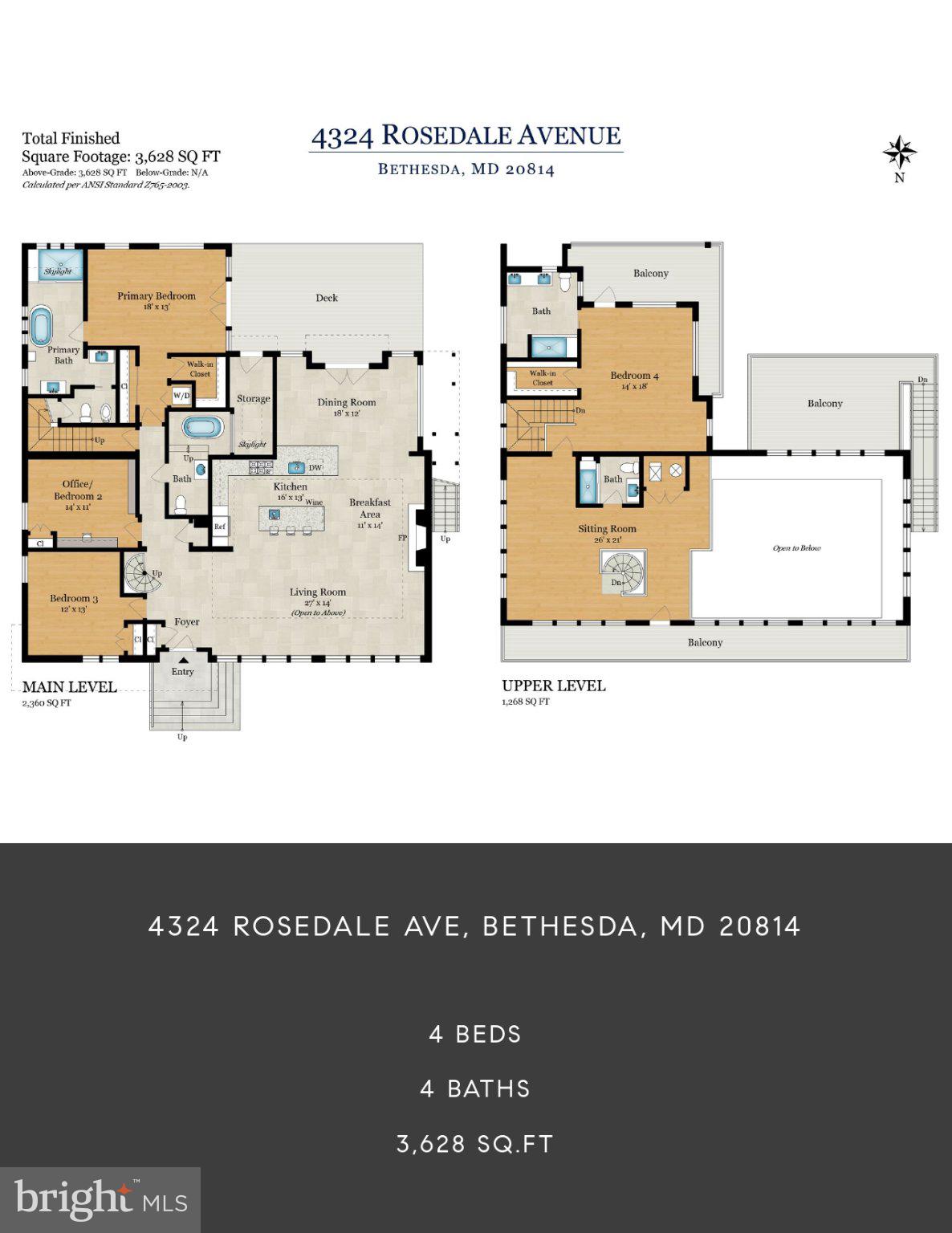 4324 Rosedale Avenue Bethesda, MD 20814 - Photo 73 of 73 Spacious Bethesda Home Layout Plan