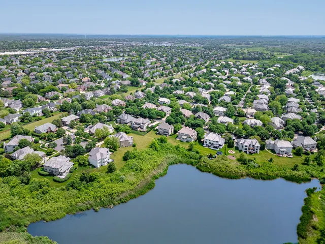 an aerial view of multiple house
