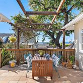 a view of street with sitting area