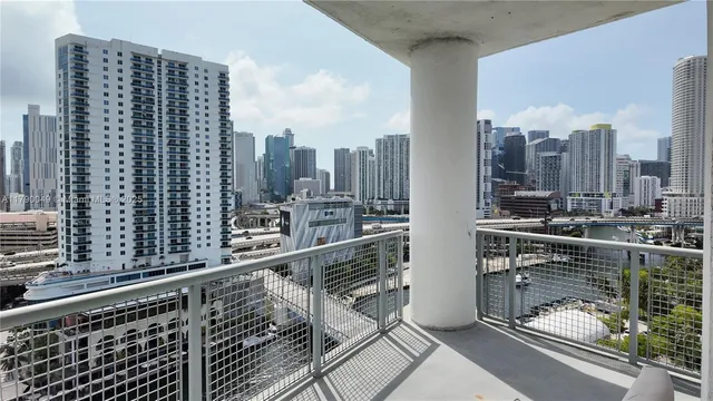 a view of balcony with city view