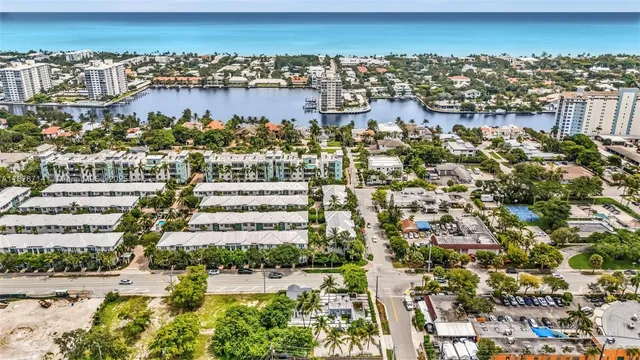 an aerial view of a building