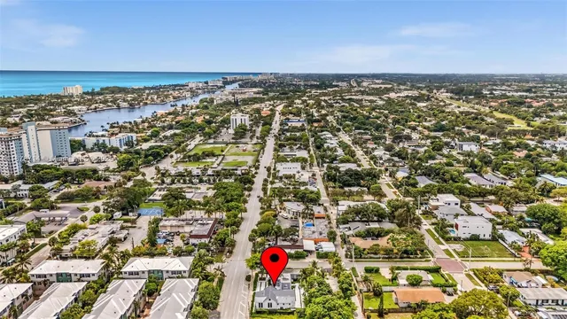 an aerial view of multiple house