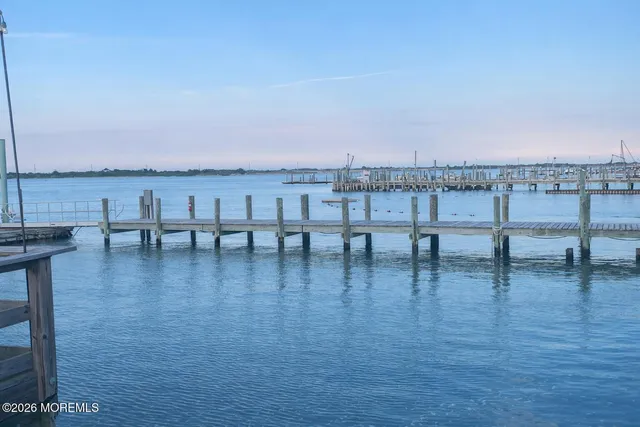 a view of a water with a terrace