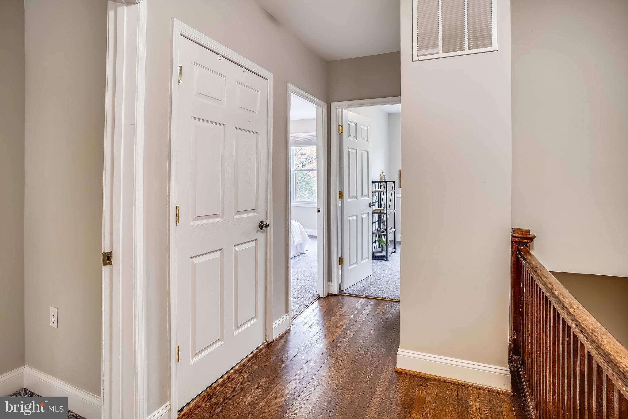 1462 Spring Road Northwest Washington, DC 20010 - Photo 25 of 61 Ustairs Hallway with Hardwood Floors