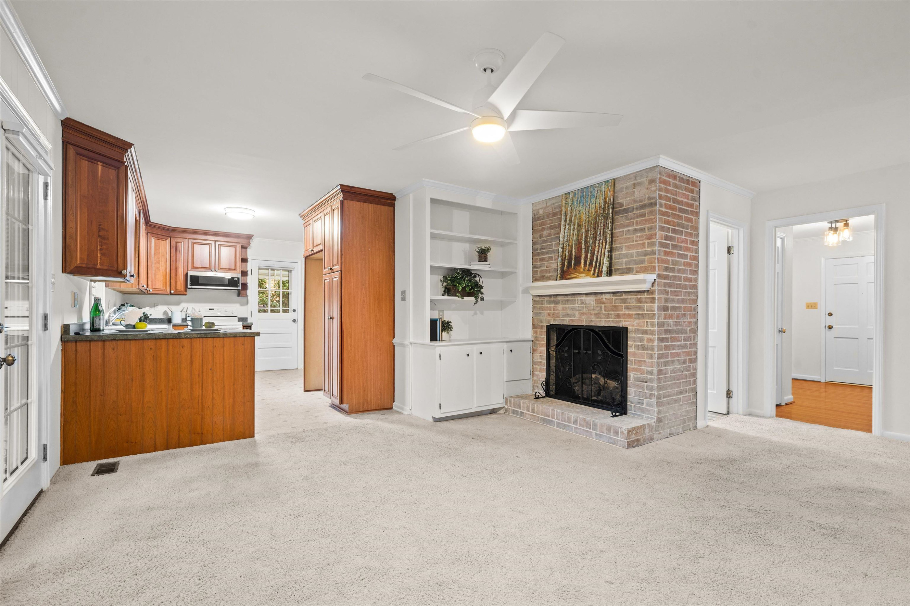 309 Glen Valley Road Raleigh, NC 27609 - Photo 14 of 34 Open living space from Kitchen into Family Room. Family Room