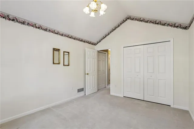 a view of a livingroom with an empty space