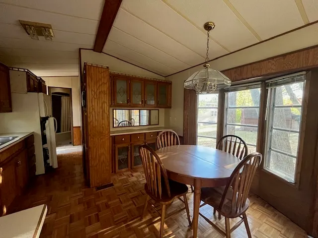 a view of hallway with washer and dryer