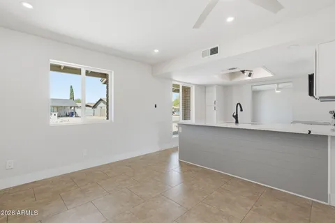 a view of kitchen and window
