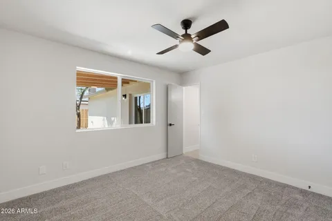 an empty room with window