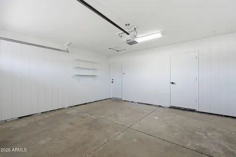 a view of a garage