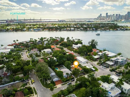 a view of a city and lake