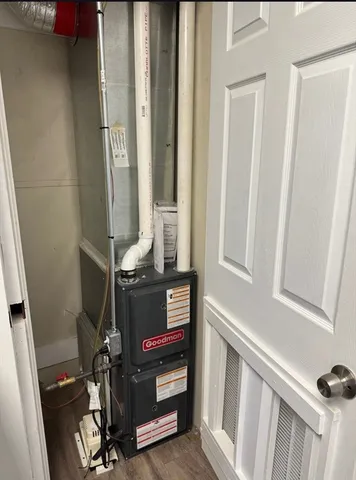 a view of storage and utility room