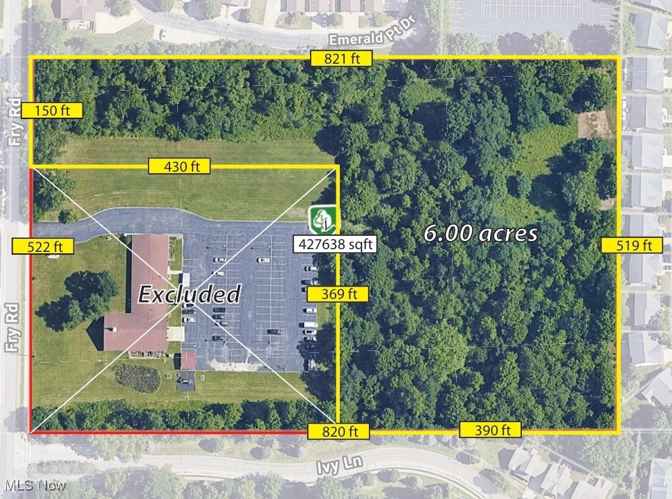 6689 Fry Road Middleburg Heights, OH 44130 - Photo 17 of 17 Map with boundary and approximate dimensions of the land