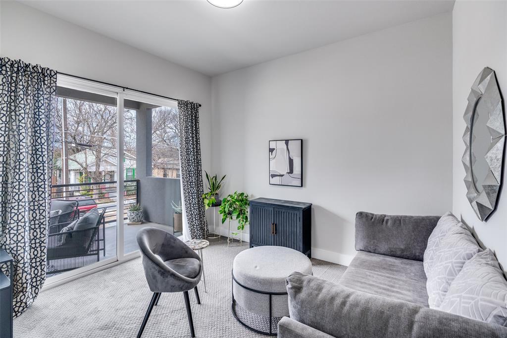 518 Crete Street Dallas, TX 75203 - Photo 15 of 27 Upstairs Bedroom/office with attached balcony.