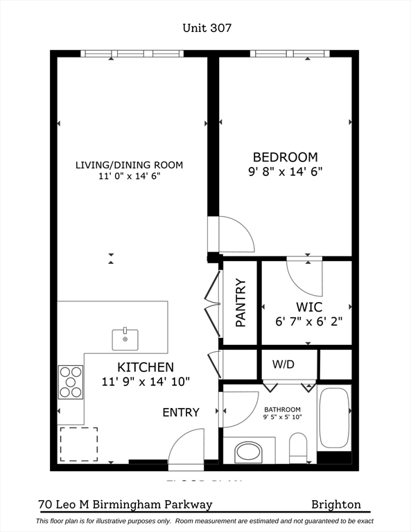 70 Leo M Birmingham Parkway, Unit U307 Boston, MA 02135 - Photo 35 of 35 a picture of floor with a white and white walls