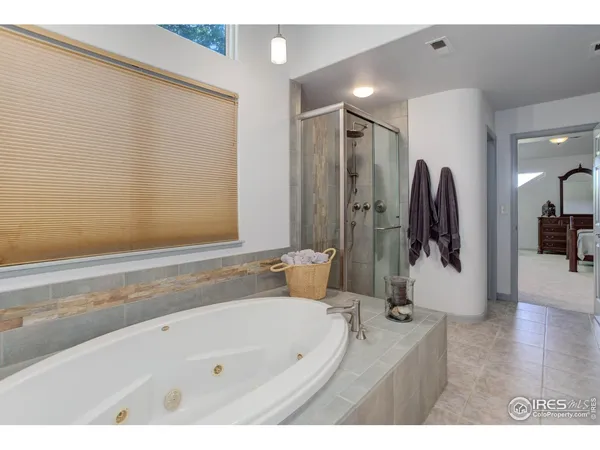 a bathroom with a tub a sink and a shower