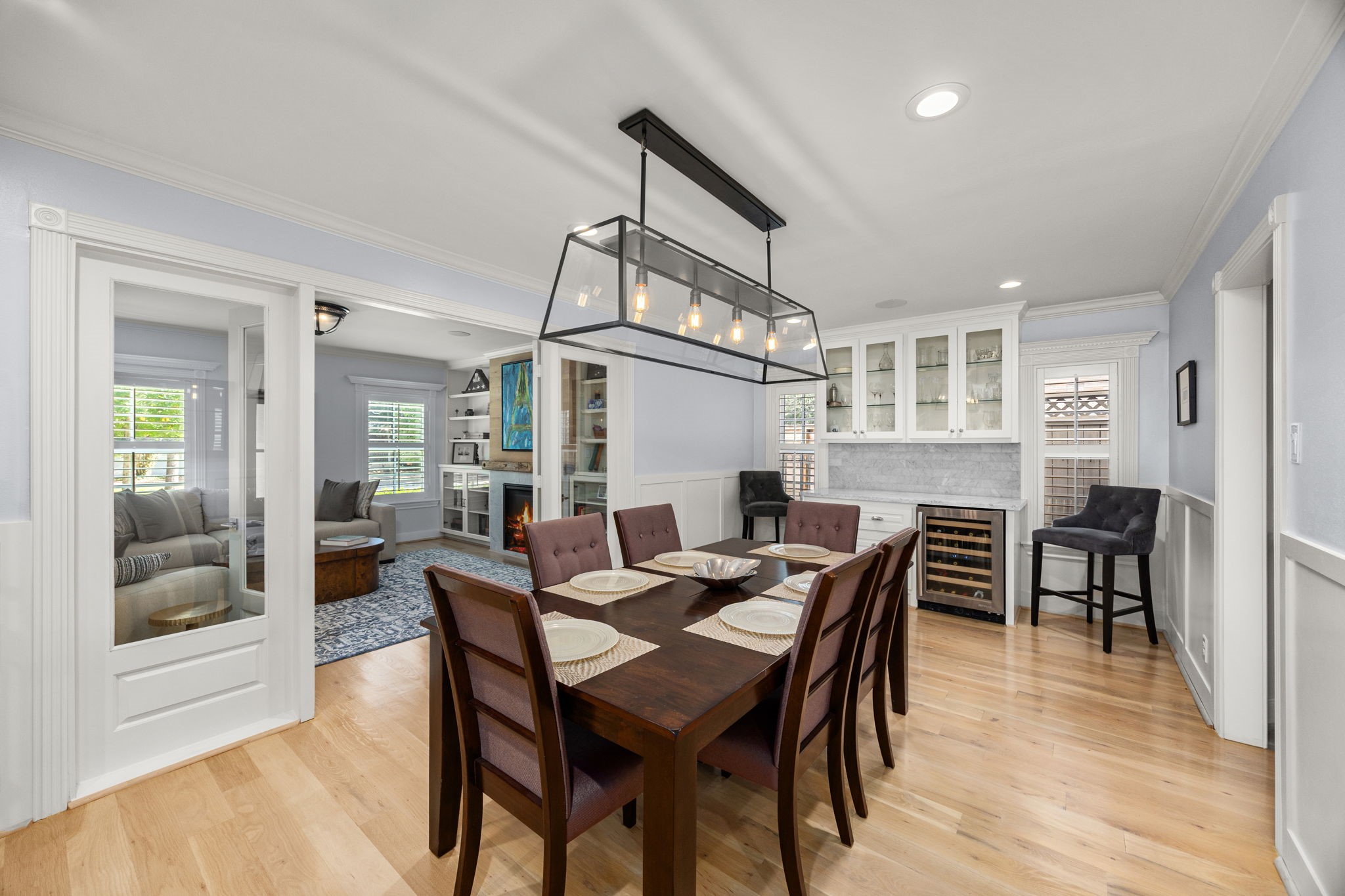 1741 Banks Street Houston, TX 77098 - Photo 11 of 50 Dinning room has built in buffet, dry bar and beverage refrigerator