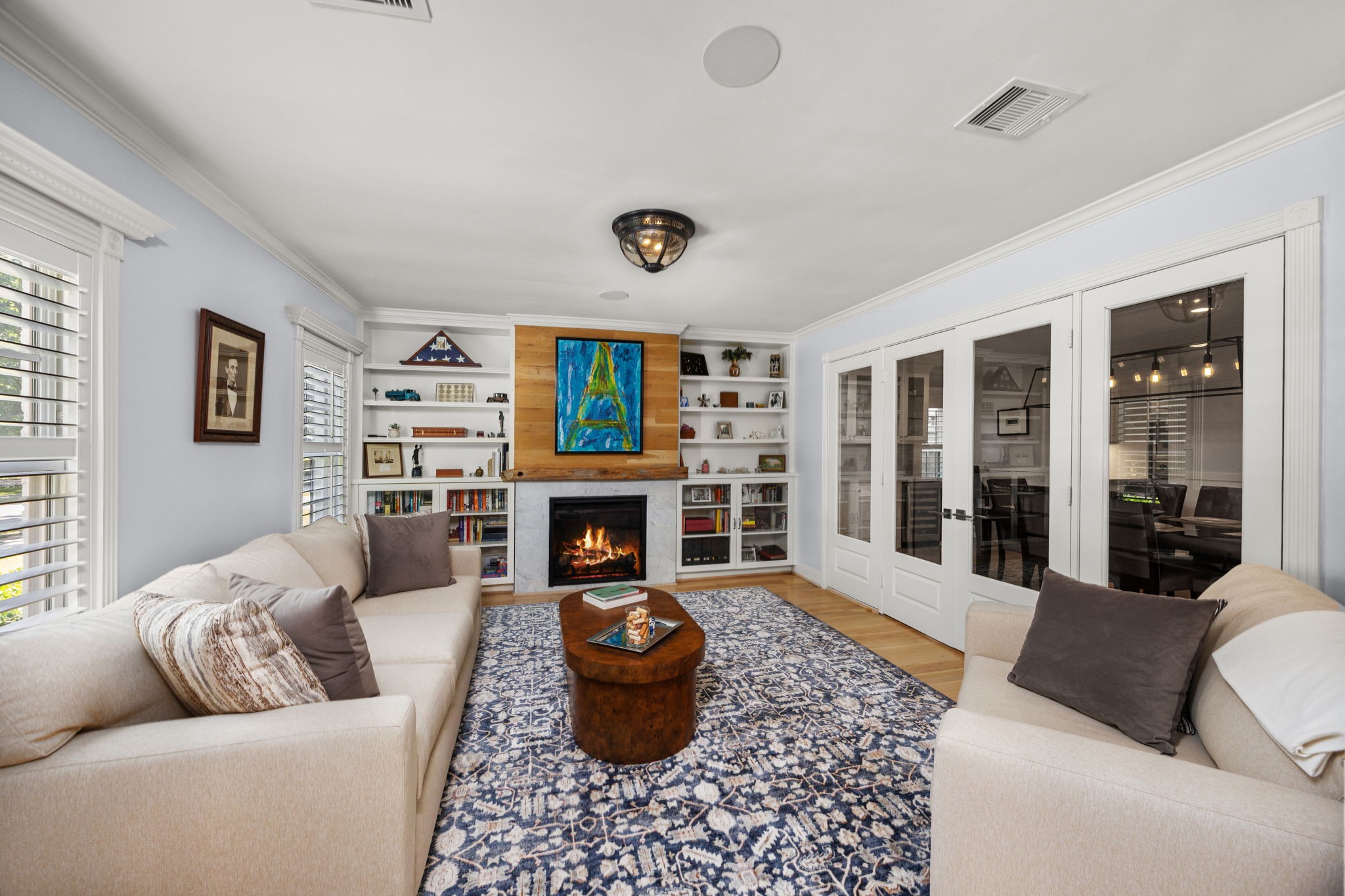 1741 Banks Street Houston, TX 77098 - Photo 8 of 50 a living room with furniture and a fireplace