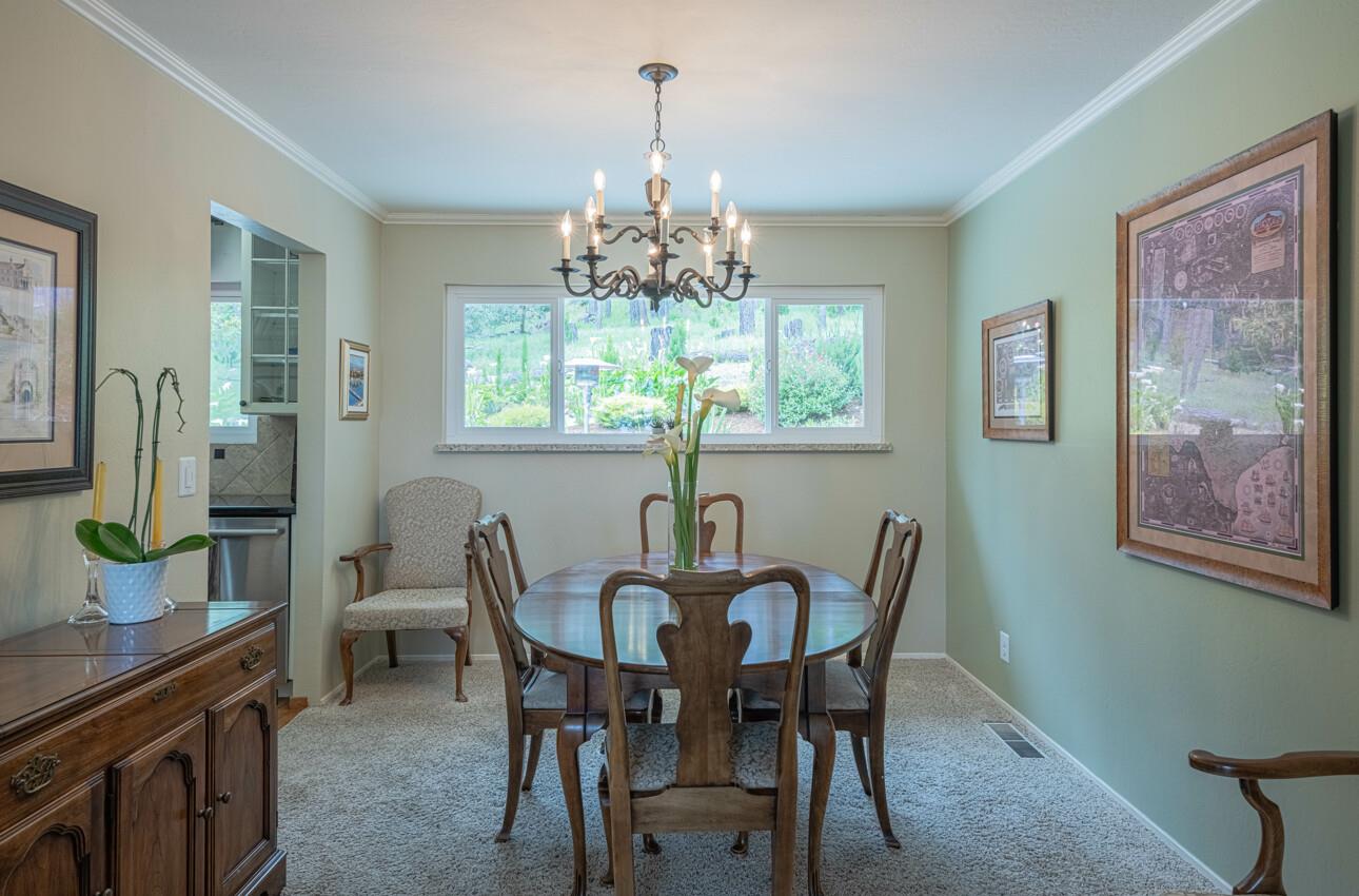 24 Pinehill Way Monterey, CA 93940 - Photo 14 of 51 a view of a dining room with furniture window and outside view
