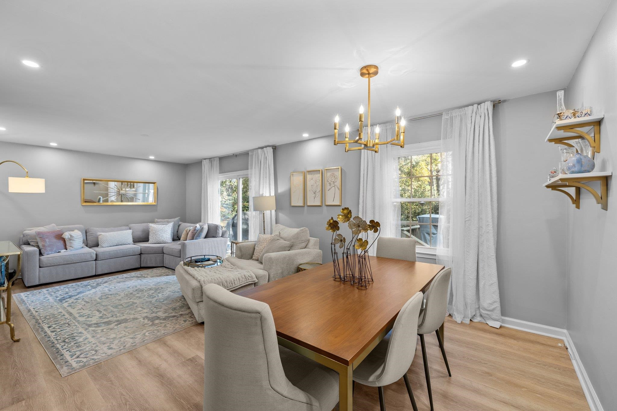 3604 Morningside Drive Raleigh, NC 27607 - Photo 14 of 38 a view of a dining room with furniture and wooden floor