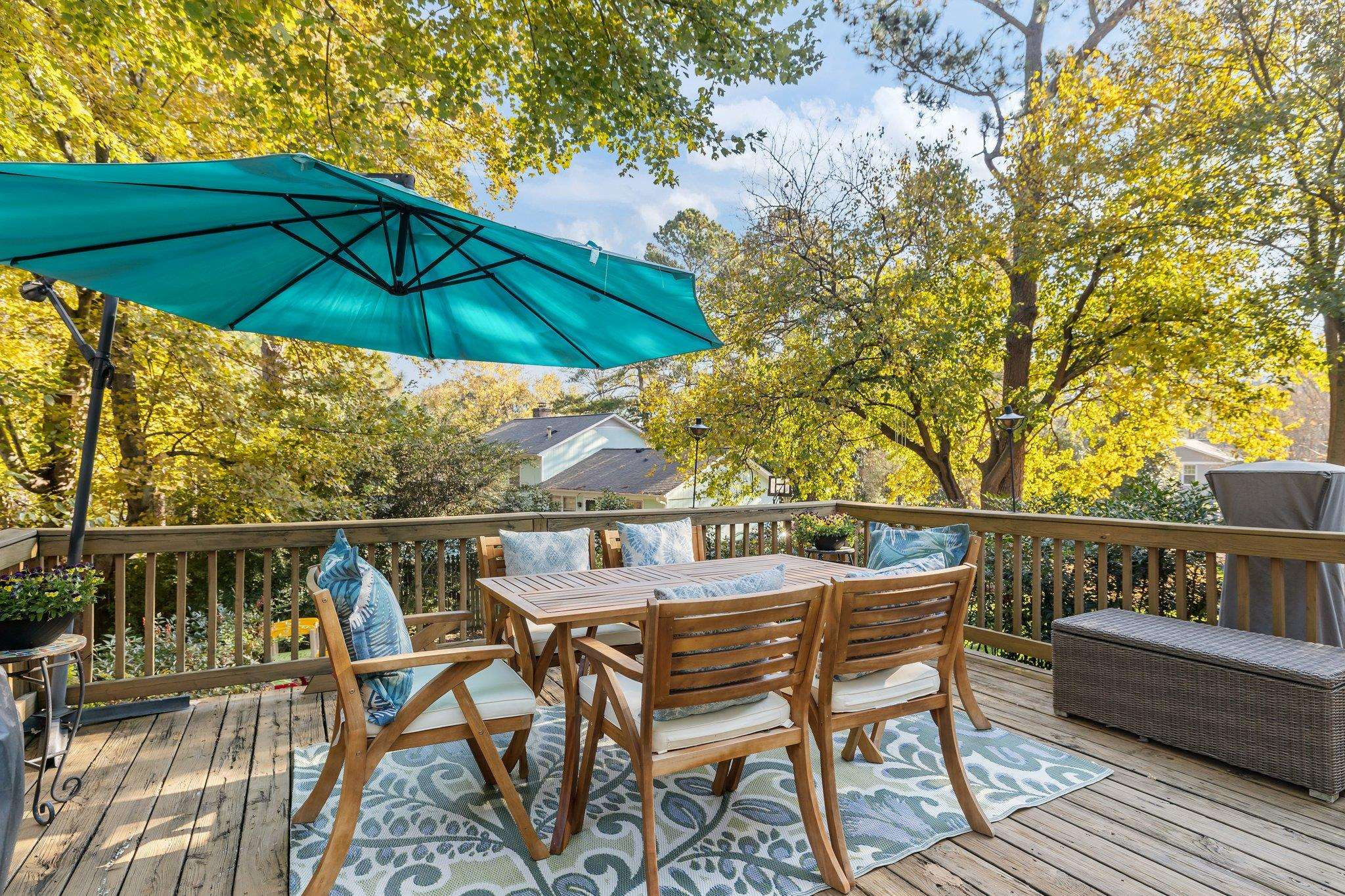 3604 Morningside Drive Raleigh, NC 27607 - Photo 33 of 38 a view of a chairs and table in the deck