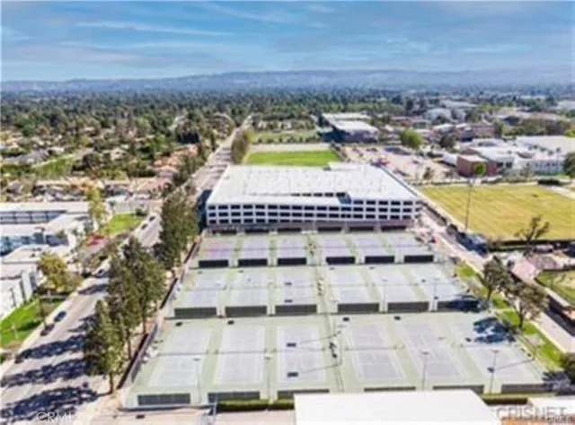 an aerial view of multiple house
