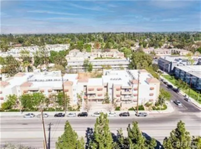 a view of a city with tall buildings