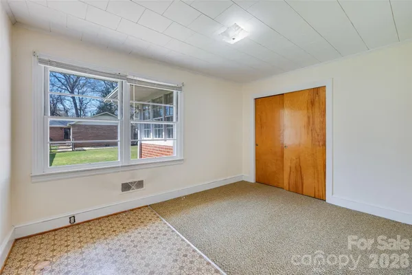 an empty room with a window