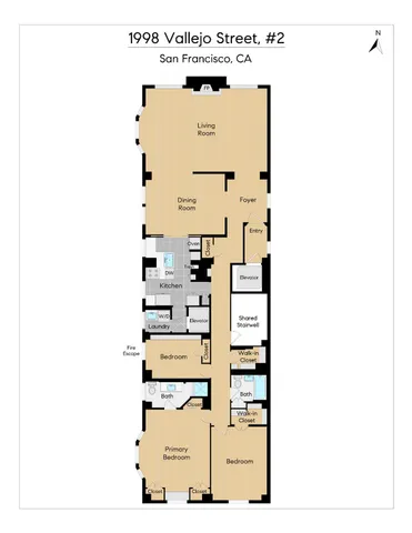 $2,495,000 | 1998 Vallejo Street, Unit 2, San Francisco, CA 94123