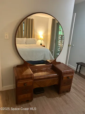 a room with car parked