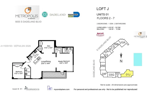 $489,731 | 9055 Southwest 73rd Court, Unit 701, Miami, FL 33156