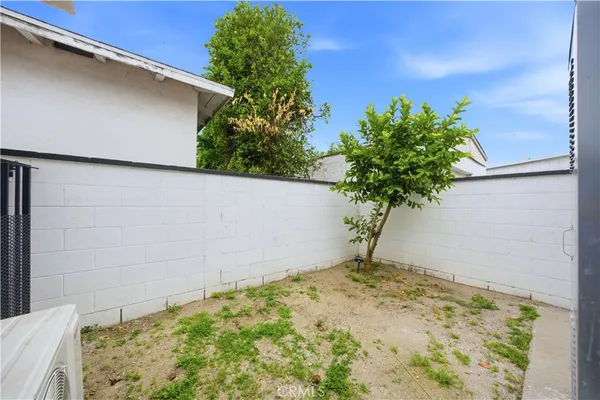 a plant that is in front of a door