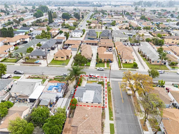 an aerial view of a city