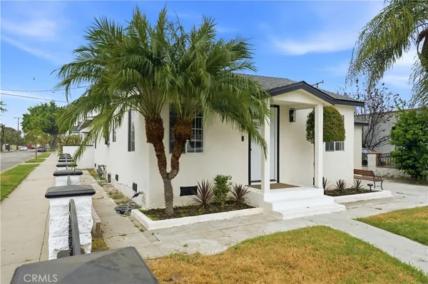 a view of a house with a patio