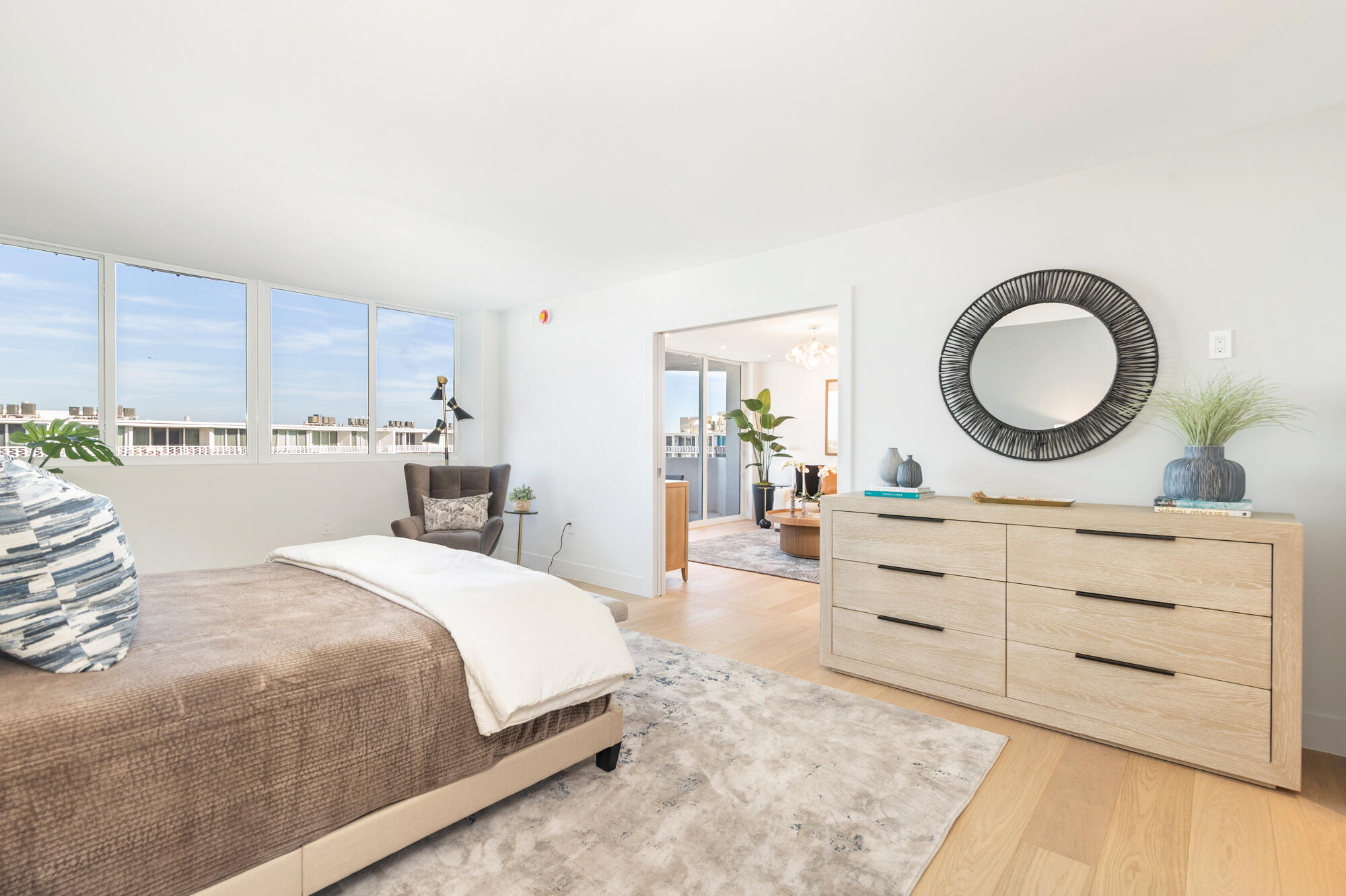 2773 South Ocean Boulevard, Unit 505 Palm Beach, FL 33480 - Photo 12 of 32 a bedroom with a bed and a dresser