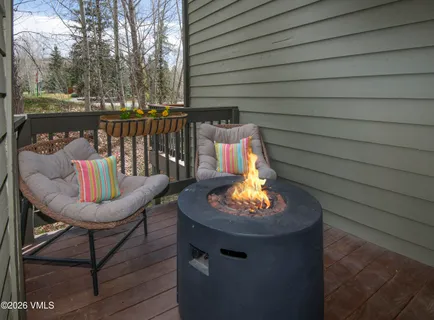 a view of a couches in the roof deck