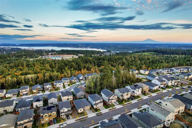 an aerial view of a city