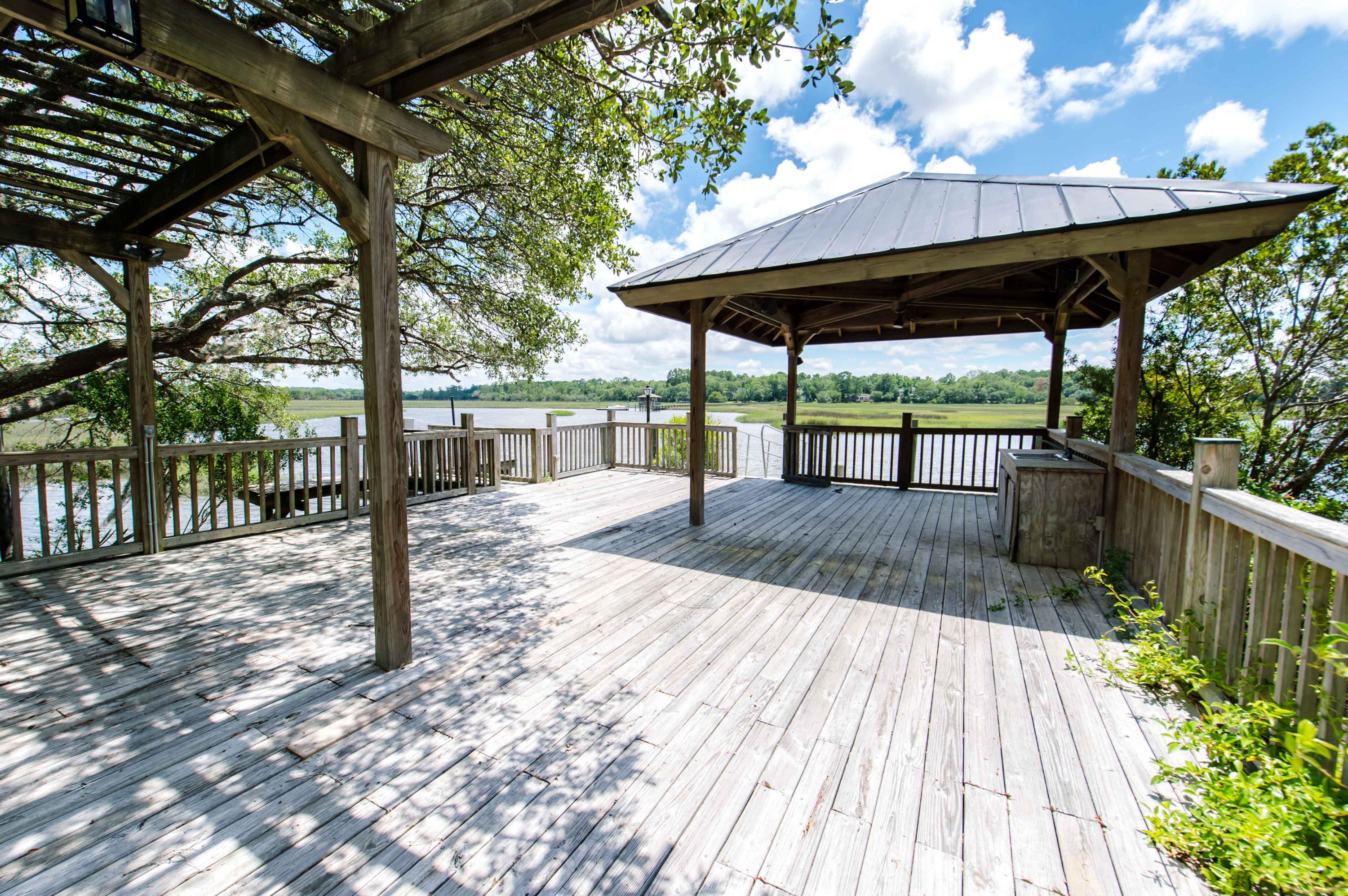5283 Chaplins Landing Road Hollywood, SC 29449 - Photo 11 of 35 Deck with Gazebo
