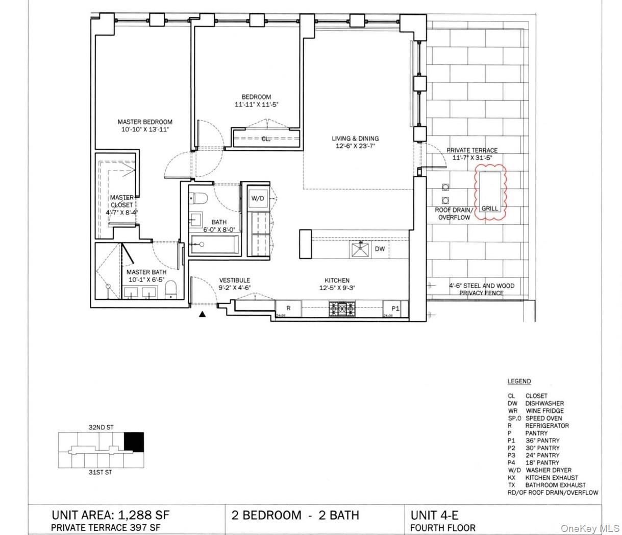 21-21 31st Street, Unit 4E Queens, NY 11105 - Photo 25 of 25 a picture of a floor plan