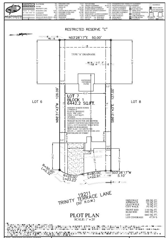 19211 Trinity Terrace Ln Spring Spring, TX 77379 - Photo 40 of 40 Plot Plan